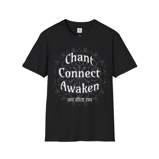Chant Connect Awaken T-Shirt — Jai Shri Ram Spiritual Yoga Tee