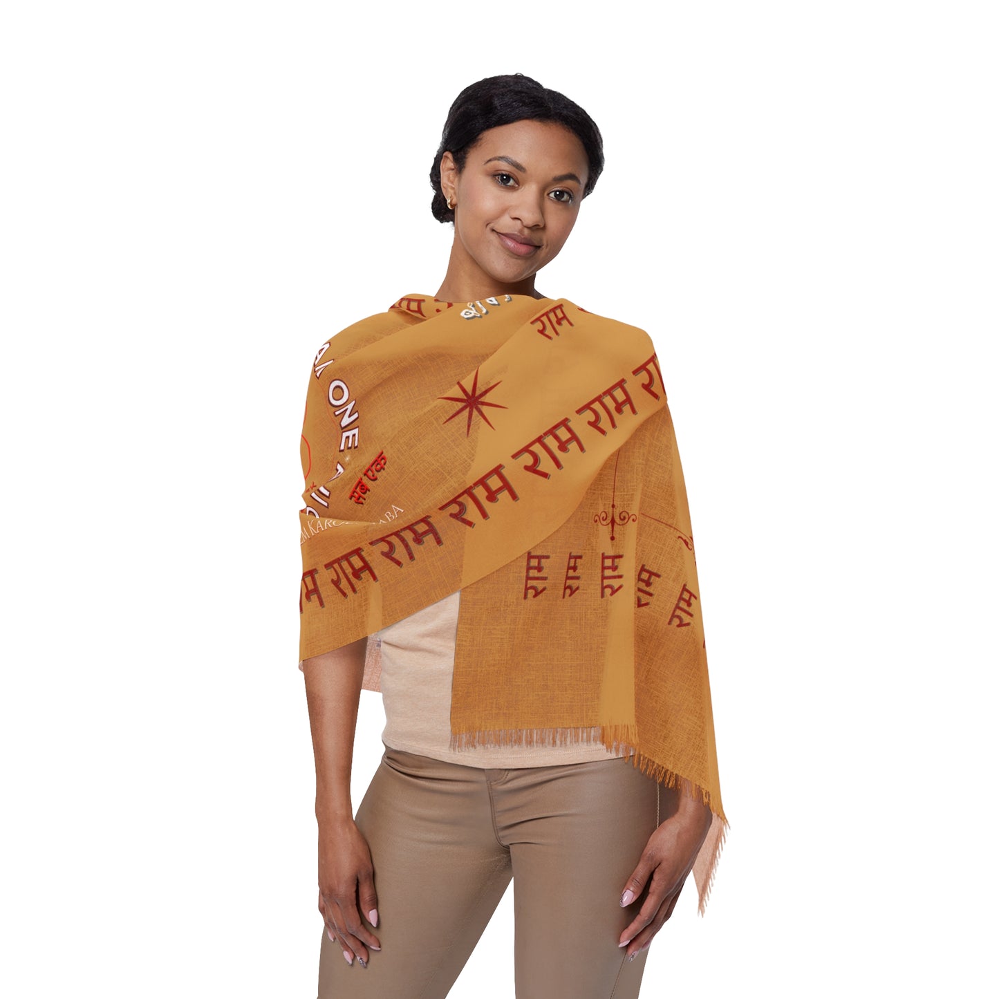 Orange All One  Scarf