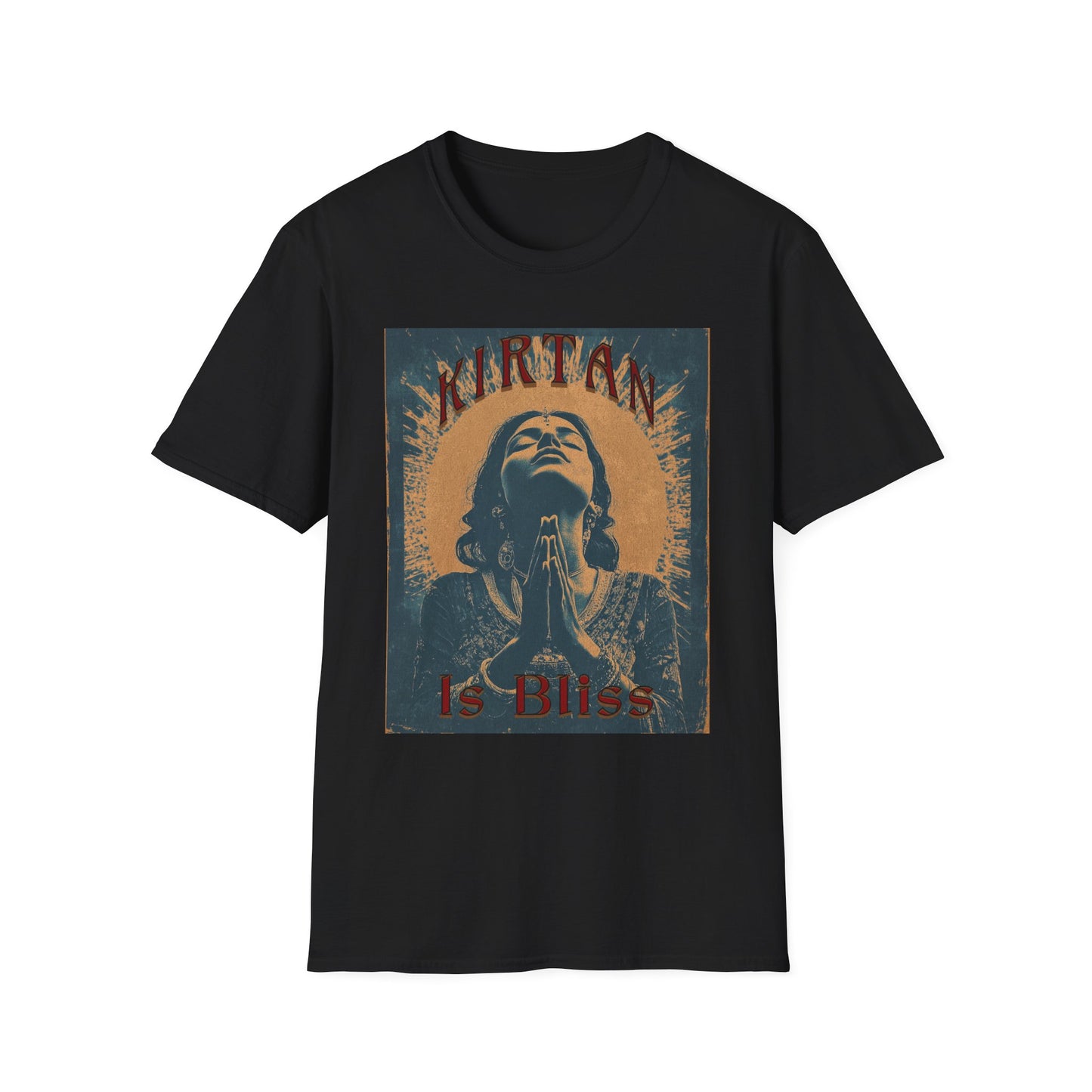 Kirtan Is Bliss T‑Shirt — Vintage Devotional Prayer Graphic Tee