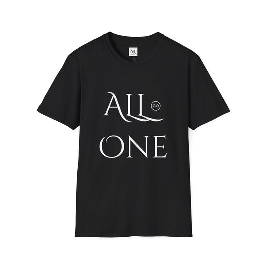 All One Graphic Tee — "ALL ONE" Unity T-Shirt with Subtle Back Emblem