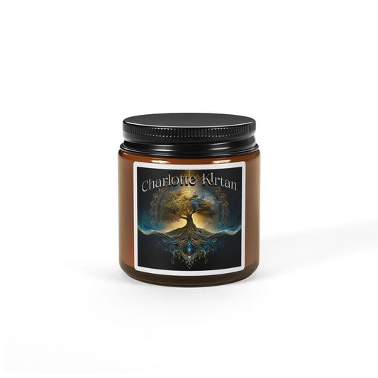 Amber Jar Soy Candle — 'Charlotte Kilran' Mystic Tree Scent