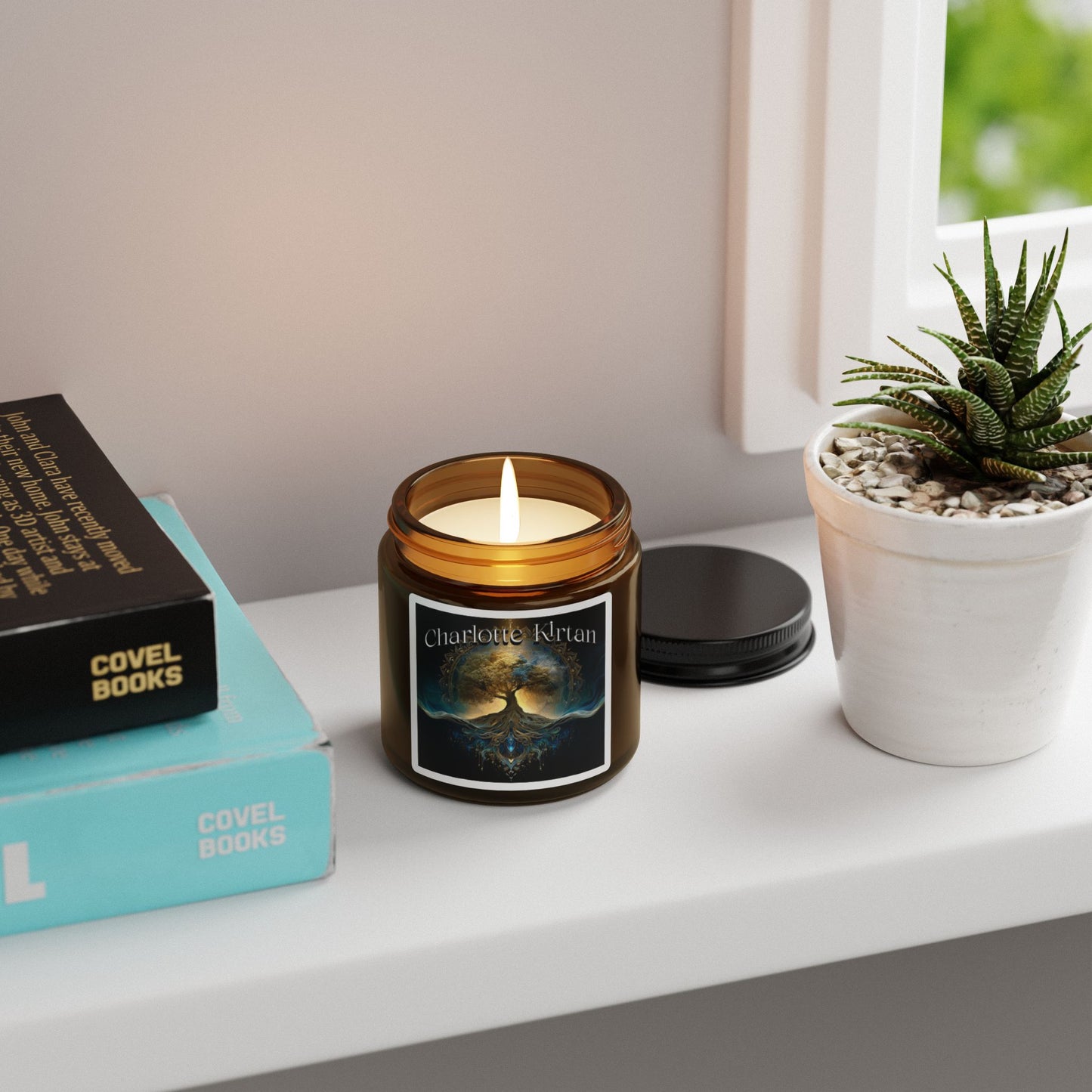 Amber Jar Soy Candle — 'Charlotte Kilran' Mystic Tree Scent