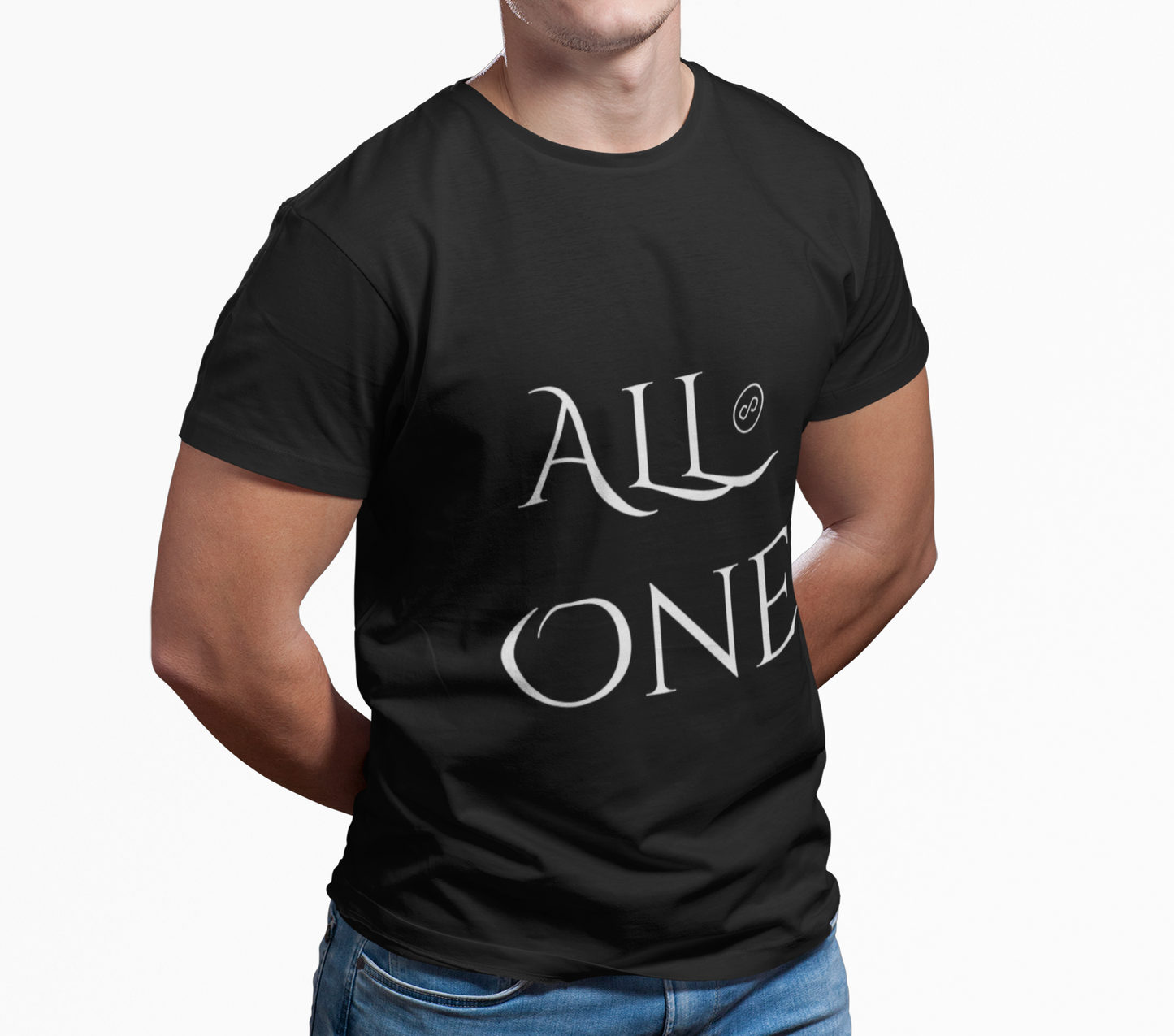 All One Graphic Tee — "ALL ONE" Unity T-Shirt with Subtle Back Emblem
