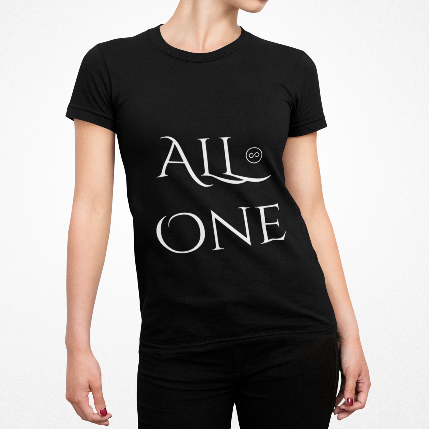 All One Graphic Tee — "ALL ONE" Unity T-Shirt with Subtle Back Emblem