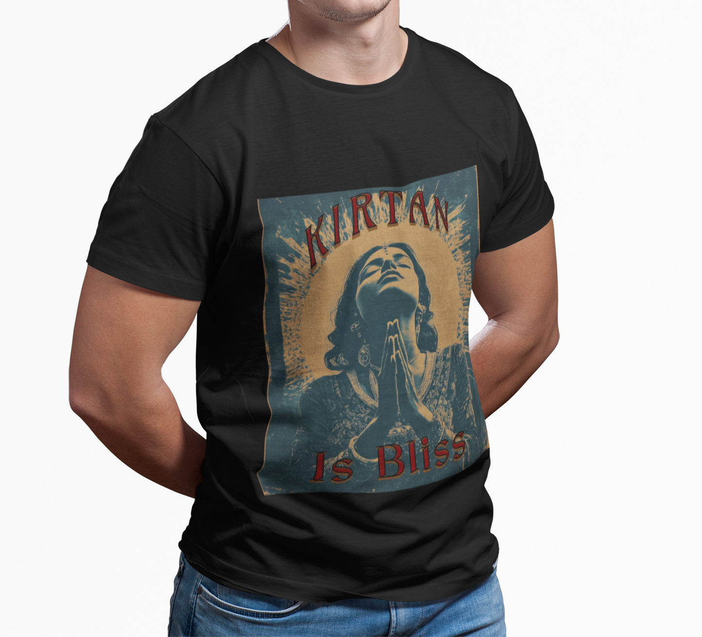Kirtan Is Bliss T‑Shirt — Vintage Devotional Prayer Graphic Tee