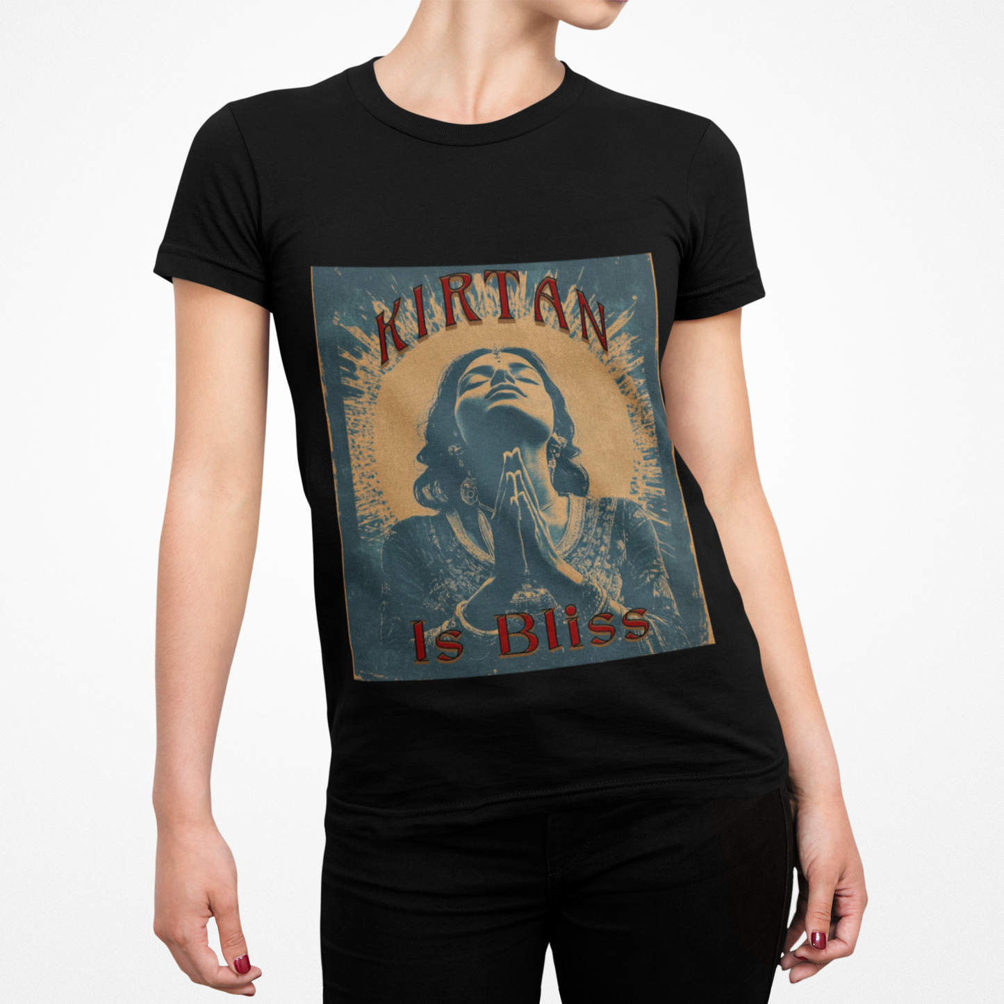 Kirtan Is Bliss T‑Shirt — Vintage Devotional Prayer Graphic Tee