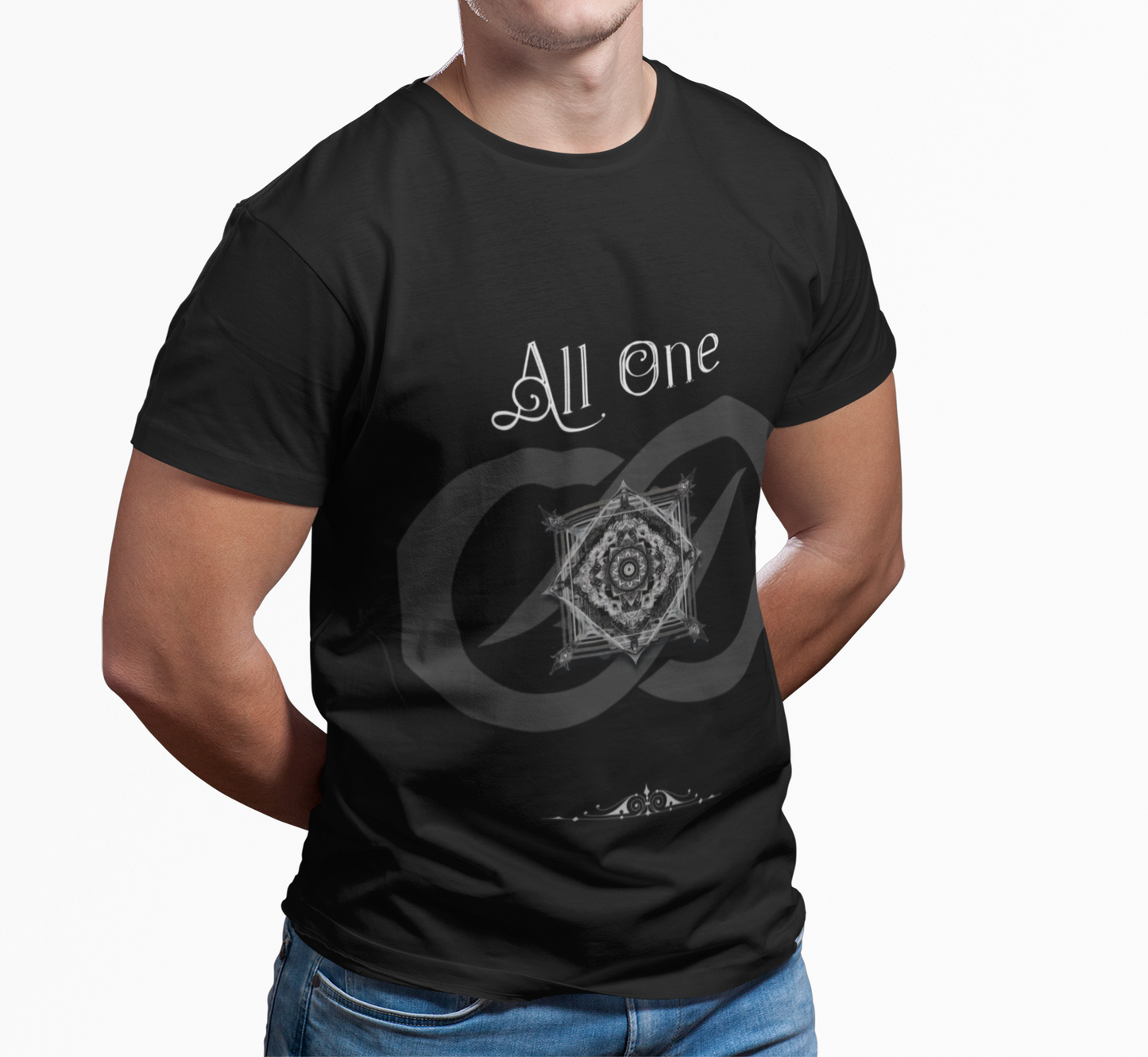 All One Mandala T-Shirt — Spiritual Unity Graphic Tee