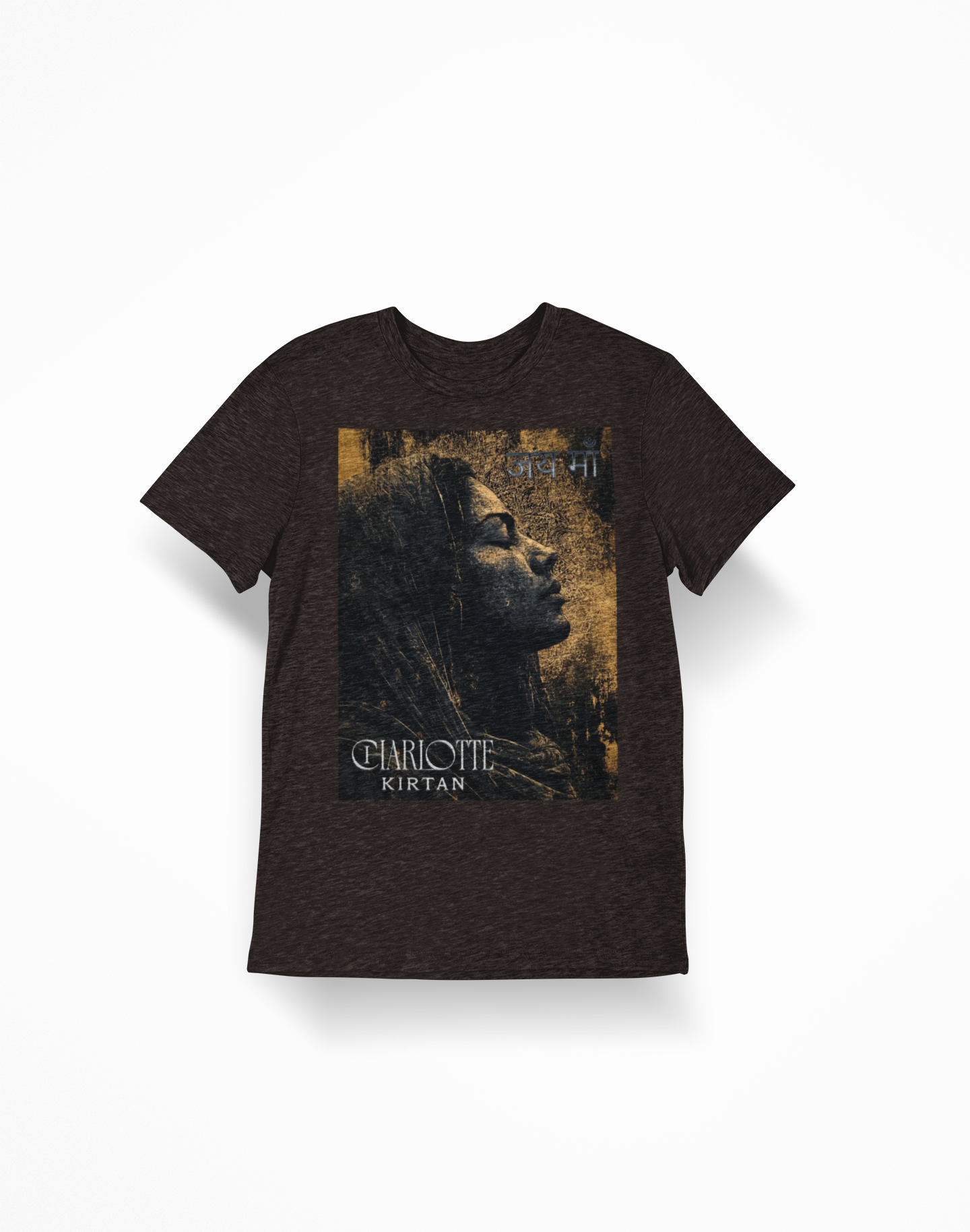 Meditative Kirtan Portrait T-Shirt — 'Charotte Kirtan' Spiritual Music Tee