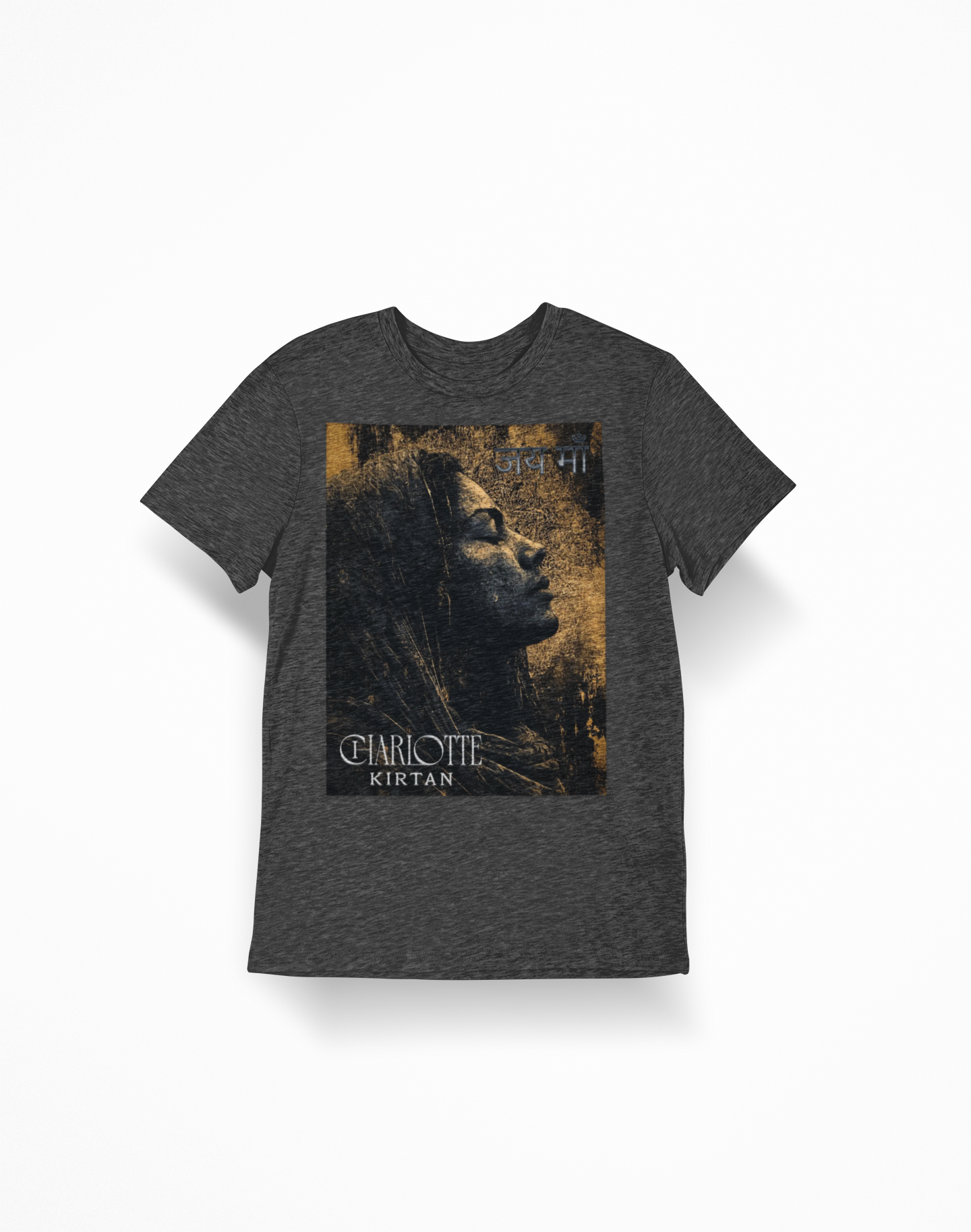 Meditative Kirtan Portrait T-Shirt — 'Charotte Kirtan' Spiritual Music Tee