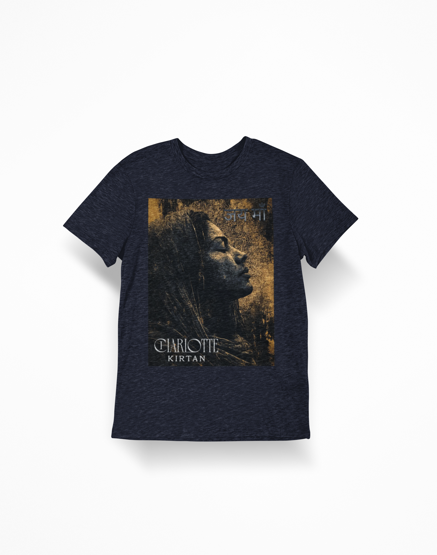 Meditative Kirtan Portrait T-Shirt — 'Charotte Kirtan' Spiritual Music Tee