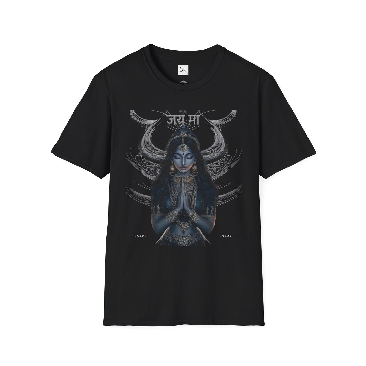 "Jai Ma"  T-Shirt with 'जय म' Spiritual Meditation Graphic