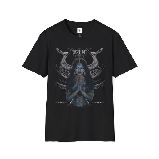"Jai Ma"  T-Shirt with 'जय म' Spiritual Meditation Graphic