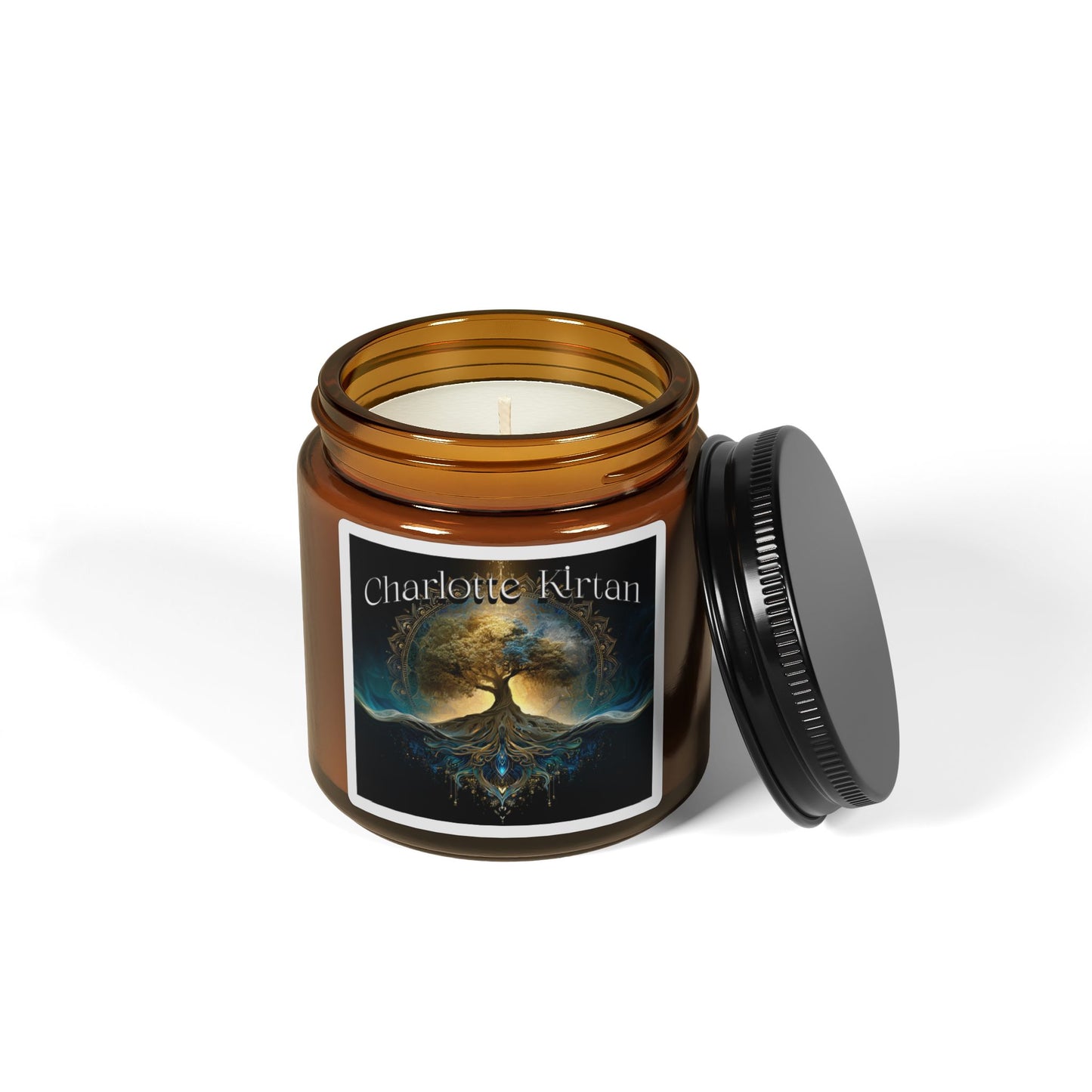 Amber Jar Soy Candle — 'Charlotte Kilran' Mystic Tree Scent