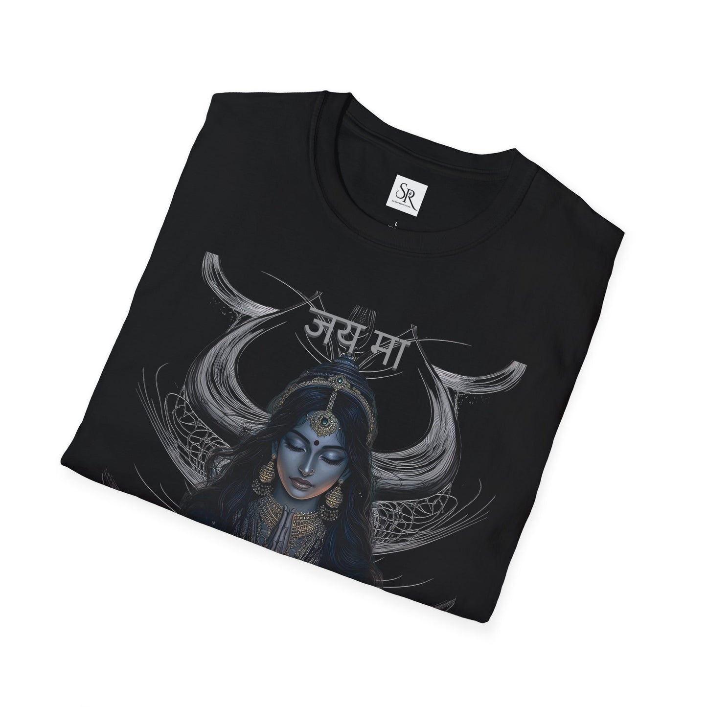 "Jai Ma"  T-Shirt with 'जय म' Spiritual Meditation Graphic